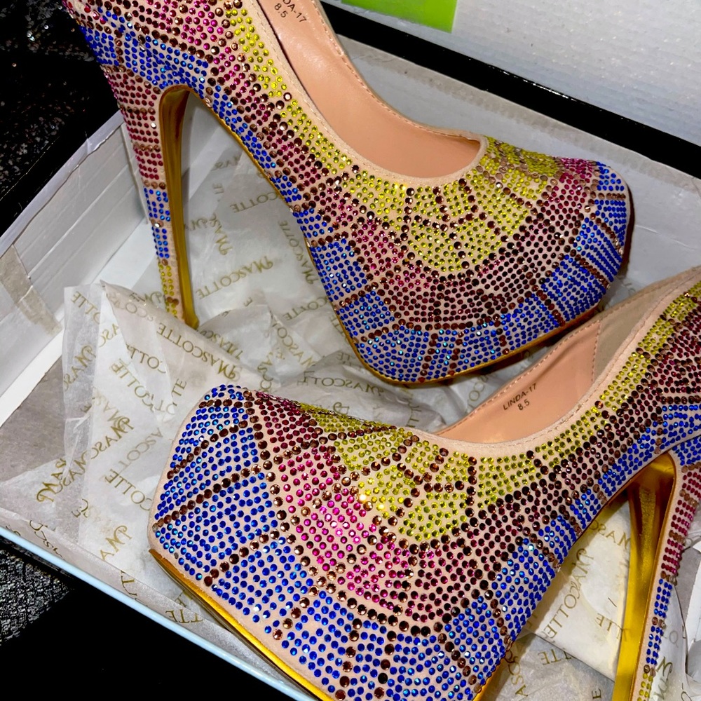 Rainbow sparkle stiletto
